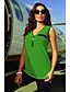 Χαμηλού Κόστους Μπλουζάκια Μεγάλου Μεγέθους-Γυναικεία Μεγάλα Μεγέθη Μονόχρωμο Αμάνικη Μπλούζα Λαιμόκοψη V Θαλασσί / Βυσσινί / Ρουμπίνι / Φούξια / Πράσινο του τριφυλλιού