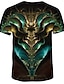 cheap Men&#039;s Tees &amp; Tank Tops-Men&#039;s Plus Size Abstract Print T-shirt Round Neck Army Green / Summer / Short Sleeve