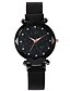 זול שעוני קוורץ-נשים קווארץ בלינג ריינסטון שעון יד חיוג שמיים כוכבים עמיד במים חגורת רשת שעון