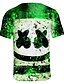 billiga T-shirts och skjortor för pojkar-Barn Pojkar Aktiv Tryck Kortärmad T-shirt Grön
