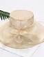 Χαμηλού Κόστους Καπέλο για πάρτι-Καπέλα Καλύμματα Κεφαλής Τούλι Οργάντζα Τύπου bucket Ψάθινο καπέλο Καπέλο ηλίου Γάμου Πάρτι Τσαγιού Πεπαλαιωμένο Στυλ Με Ψεύτικο Μαργαριτάρι Ακουστικό Καπέλα