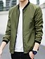 cheap Men&#039;s Jackets &amp; Coats-Men&#039;s Daily Regular Jacket, Solid Colored Round Neck Long Sleeve Polyester Black / Wine / Army Green / Slim