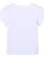 voordelige T-shirts &amp; Blouses-Kinderen Peuter Meisjes Actief Standaard Effen Print Sierstenen Print Korte mouw Katoen Spandex T-shirt Wit