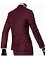 cheap Men&#039;s Trench Coat-Men&#039;s Plus Size Blazer, Solid Colored Shirt Collar Polyester Black / Wine / Navy Blue