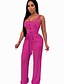 cheap Women&#039;s Jumpsuits &amp; Rompers-Women&#039;s Blue Red Fuchsia Wide Leg Jumpsuit, Solid Colored L XL XXL