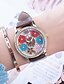 cheap Quartz Watches-Women&#039;s Dress Watch Quartz Flower Chronograph Casual Watch Lovely Analog White Black Red / One Year / Leather