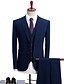 cheap Tuxedo Suits-Dark Grey Blue Men&#039;s Wedding Special Occasion Solid Colored Notch Standard Fit Single Breasted Two-buttons 2023