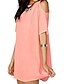 cheap Print Dresses-Women&#039;s Basic Chiffon Dress - Solid Colored Black White Blushing Pink S M L XL