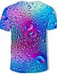 abordables Camisetas 3D de hombre-Hombre Camiseta Graphic Cerveza Escote Redondo Azul Piscina Manga Corta Impresión 3D Calle Diario Estampado Tops Fiesta Casual
