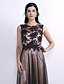 tanie Brautjungfernkleider-A-Line Bridesmaid Dress Jewel Neck Sleeveless Elegant Floor Length Tulle with Pleats / Appliques 2022