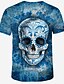 cheap Men&#039;s Tees &amp; Tank Tops-Men&#039;s T shirt 3D Skull Plus Size Print Tops Cotton Blue