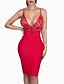 cheap Women&#039;s Dresses-Women&#039;s Bodycon Dress - Sleeveless Strap White Black Red S M L XL