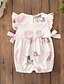 cheap Baby Girls&#039; One-Piece-Baby Girls&#039; Active Basic Cotton Print Animal Pattern Printing Bow Sleeveless Romper Beige / Toddler