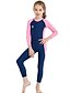 cheap Swimwear-Kids Girls&#039; Swimwear Swimsuit Patchwork Swimwear Patchwork Blue Fuchsia Gray Active Basic Bathing Suits