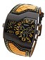 billige Kvartsklokker-Men Quartz Watch Creative Large Dial Sports Casual Compass Waterproof Decoration Leather Strap Watch