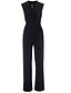 cheap Women&#039;s Jumpsuits &amp; Rompers-Women&#039;s Black Wide Leg Slim Jumpsuit Onesie, Solid Colored Chiffon / Fashion S M L Spring Summer Fall