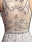 cheap Evening Dresses-Mermaid / Trumpet Elegant &amp; Luxurious Beautiful Back Formal Evening Dress Jewel Neck Sleeveless Sweep / Brush Train Lace Tulle with Beading Sequin 2020