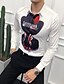 cheap Men&#039;s Shirts-Men&#039;s Shirt Geometric Print Tops White Black