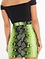 cheap Plus Size Bottoms-Women&#039;s Sexy Bodycon Skirts Snakeskin Yellow Fuchsia Green / Mini / Slim