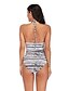 ieftine Bikini &amp; Costume Baie-Pentru femei De Bază Alb Cheeky O Piesă Costume de Baie - Dungi Fără Spate Cu Șiret XXXL XXXXL XXXXXL Alb