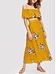 cheap Women&#039;s Two Piece Sets-Women&#039;s Boho Short Set - Floral, Ruffle Skirt Off Shoulder