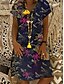 cheap Mini Dresses-Women&#039;s A-Line Dress Short Sleeve Floral Floral Fashion Print Spring Summer V Neck Elegant White Black S M L XL XXL XXXL