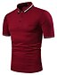 preiswerte Polo-Shirts für Herren-Herren Polo Solide Patchwork Oberteile Weiß Rote Marineblau