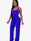 cheap Women&#039;s Jumpsuits &amp; Rompers-Women&#039;s Blue Red Fuchsia Wide Leg Jumpsuit, Solid Colored L XL XXL