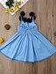abordables Vestidos-Girls&#039; Sleeveless Floral Solid Colored 3D Printed Graphic Dresses Boho Sweet Above Knee Cotton Polyester Dress Toddler Slim Lace up Lace
