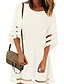 cheap Women&#039;s Dresses-Women&#039;s Red White Dress Summer Shift Chiffon Solid Colored S M