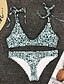 cheap Women&#039;s Swimwear &amp; Bikinis-Women&#039;s Basic Green Triangle Tankini Swimwear - Polka Dot S M L Green