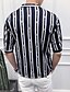cheap Men&#039;s Shirts-Men&#039;s Shirt Striped Print Half Sleeve Tops White Blue