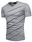 cheap Men&#039;s Casual T-shirts-Men&#039;s Graphic Solid Colored T-shirt Tops V Neck White Black Light gray