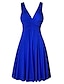 cheap Plain Dresses-Women&#039;s Casual Dress Holiday Dress Mini Dress Black Wine Royal Blue Sleeveless Solid Colored Backless Summer Spring V Neck Party 2023 S M L XL XXL 3XL 4XL 5XL