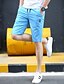 voordelige Heren broek-Heren Sportief Slank Shorts Broek - Effen Blauw, Klassiek Katoen Wit Leger Groen blauw M L XL / Elasticiteit