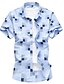 cheap Men&#039;s Shirts-Men&#039;s Shirt Check Plus Size Tops White Navy Blue Light Blue
