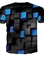 ieftine Tricouri 3D Bărbați-Bărbați Casual Tricou Grafic Imprimeu Manșon scurt Topuri Rotund Albastru piscină Mov Verde Deschis / Vară