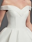 Χαμηλού Κόστους Νυφικά Φορέματα-Φορεματα για γαμο Βραδινή τουαλέτα Ώμοι Έξω Αμάνικο Ουρά Σατέν Νυφικά φορέματα Με Που καλύπτει Καλοκαίρι 2023 Γαμήλιο Πάρτυ, Γυναικεία Ρούχα