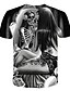 cheap Men&#039;s 3D T-shirts-Men&#039;s T shirt Tee Shirt Designer Summer Graphic 3D Skull Plus Size Short Sleeve Round Neck Street Daily Print Clothing Clothes Designer Basic Dark Gray