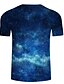 זול חולצות לגברים-בגדי ריקוד גברים גלקסיה 3D דפוס טישרט פול