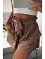 cheap Plus Size Bottoms-Women&#039;s Basic Shorts Pants - Solid Colored Black Khaki Beige S / M / L