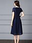 cheap Women&#039;s Dresses-Women&#039;s A Line Dress Lace Blue S M L XL
