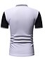 お買い得  メンズポロシャツ-Men&#039;s Polo Color Block Patchwork Tops Cotton White Black Light gray