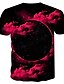 abordables Camisetas y camisas de tirantes de hombre-Hombre Camiseta Cráneos Tops Escote Redondo Negro