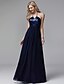 cheap Special Occasion Dresses-Sheath / Column Elegant Beautiful Back Beaded &amp; Sequin Prom Formal Evening Dress Halter Neck Sleeveless Floor Length Chiffon Charmeuse Sequined with Side Draping 2020