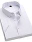 voordelige Overhemden voor heren-Voor heren Overhemd Overhemd met knopen Shirt met kraag Klassieke boord Korte mouw Zwart Wit Blozend Roze Effen Bruiloft Dagelijks Kleding