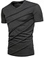 cheap Men&#039;s Casual T-shirts-Men&#039;s Graphic Solid Colored T-shirt Tops V Neck White Black Light gray