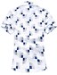 cheap Men&#039;s Shirts-Men&#039;s Shirt Check Plus Size Tops White Navy Blue Light Blue