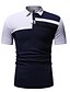 cheap Men&#039;s Polos-Men&#039;s Polo Tennis Shirt Color Block Patchwork Tops Cotton Shirt Collar Green Black Red