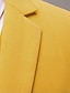tanie Garnitury-czarny biały żółty męski garnitur na walentynki na powrót do domu jednokolorowy dopasowany krój jednorzędowy zapinany na dwa guziki 2023
